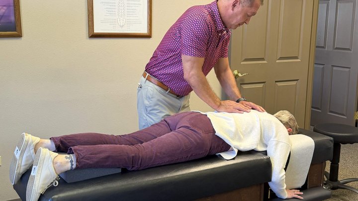 Chiropractic adjustment treatment room at Back to Health Chiropractic in Colorado Springs